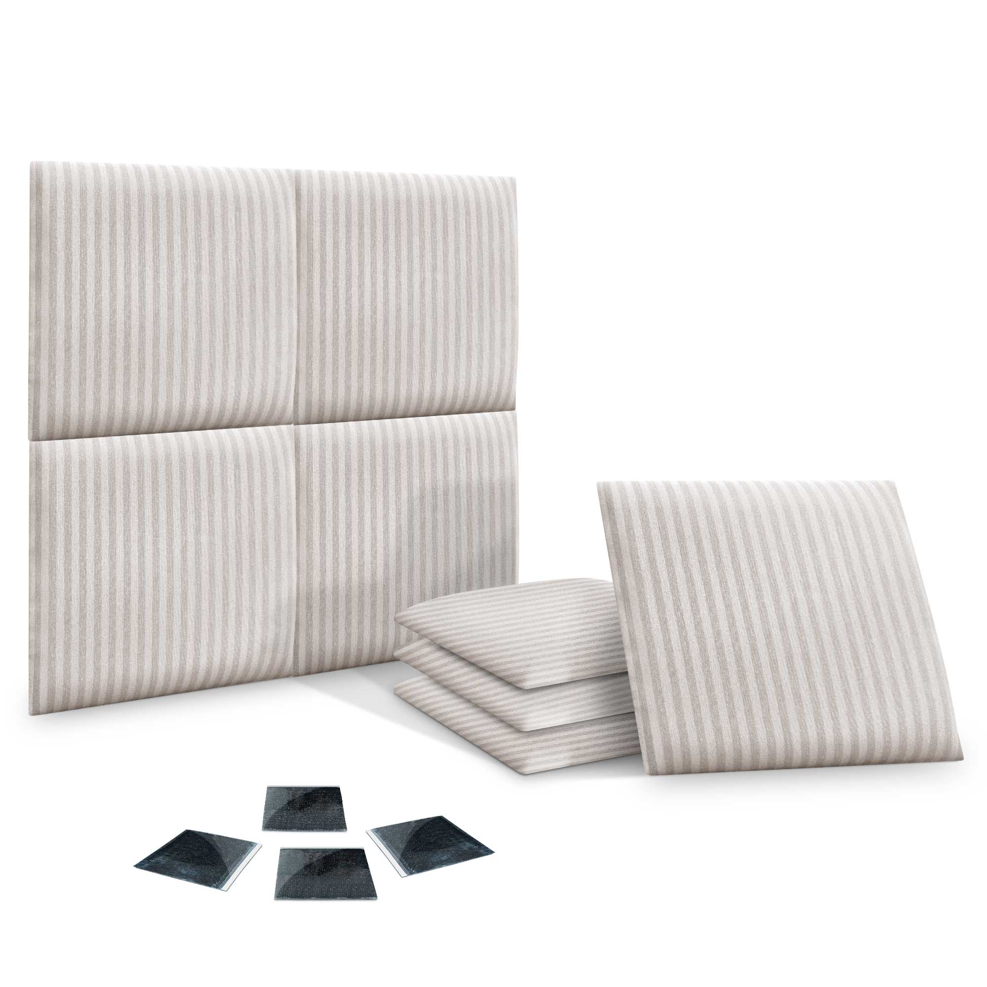 DHOME Juego de Paneles Tapizados en Tejido Serie Luxury Autoadhesivos para Pared Acústicos Absorbentes Protección