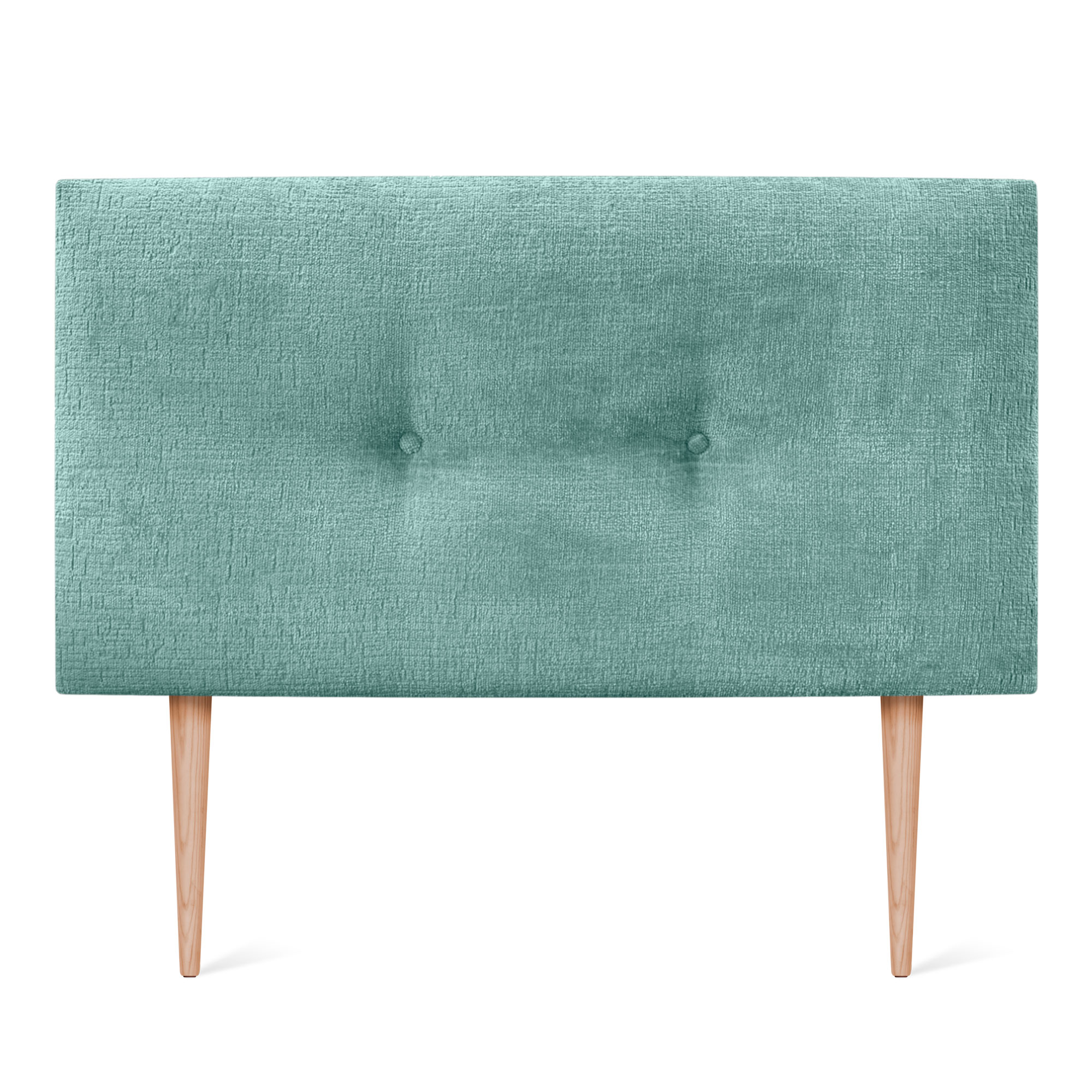 DHOME Cabecero Acabado Lana Natural con Botones y Patas Cabezal Tapizado Cama Dormitorio Alcolchado WINTER LUXURY
