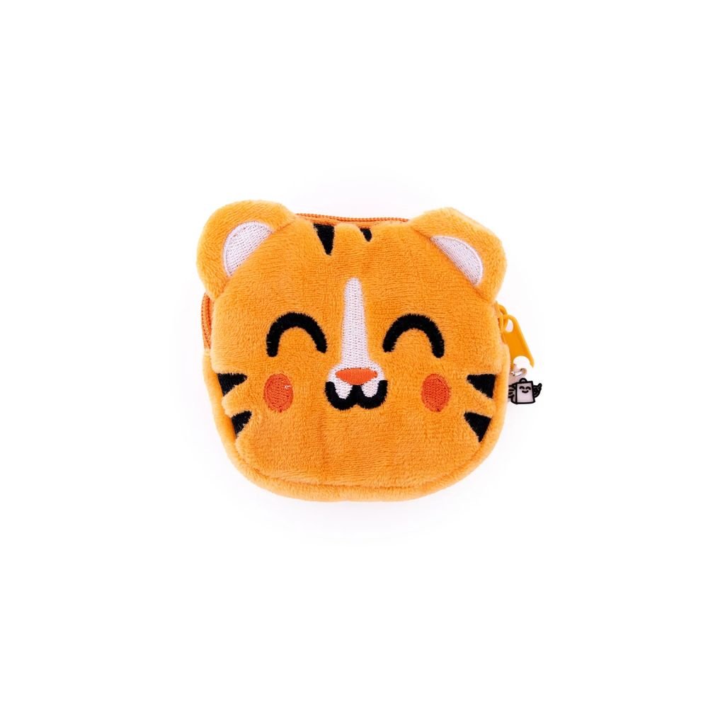 MR MONEDERO CON LLAVERO MINILIBRETA Y HOJA DE PEGATINAS TIGRE MUNDO WONDER 9x3x9 Cms.