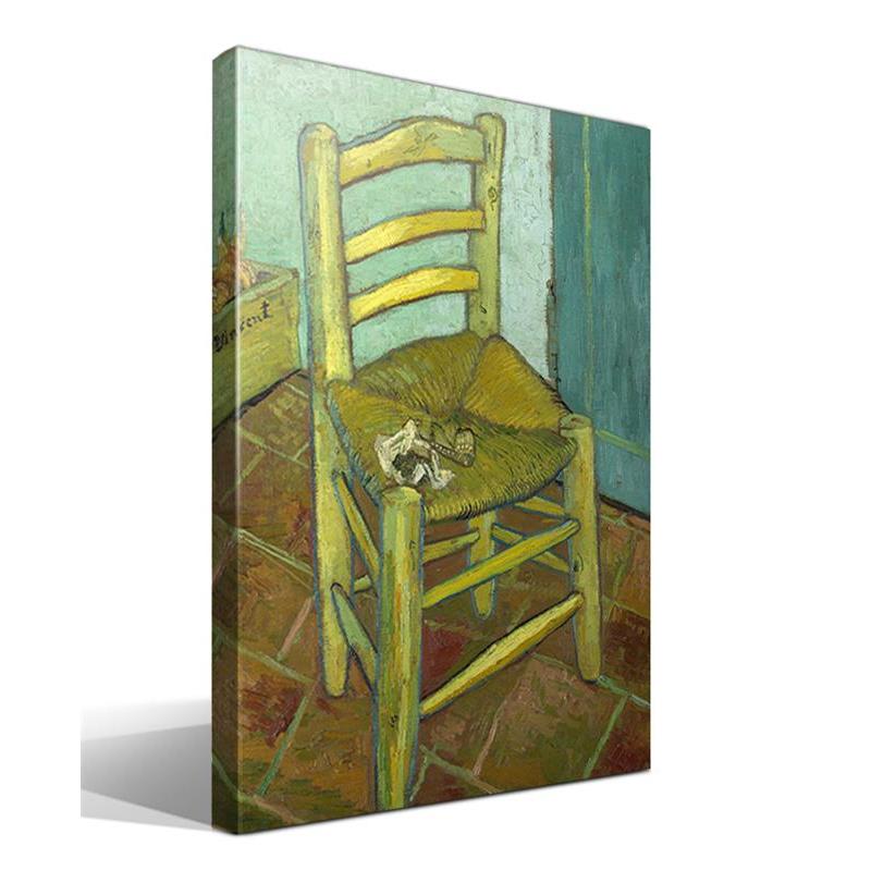 Cuadro Canvas Silla de Van Gogh - Alta Resolución - Lienzo 100% Algodón - Bastidor Madera - Fabricado en España