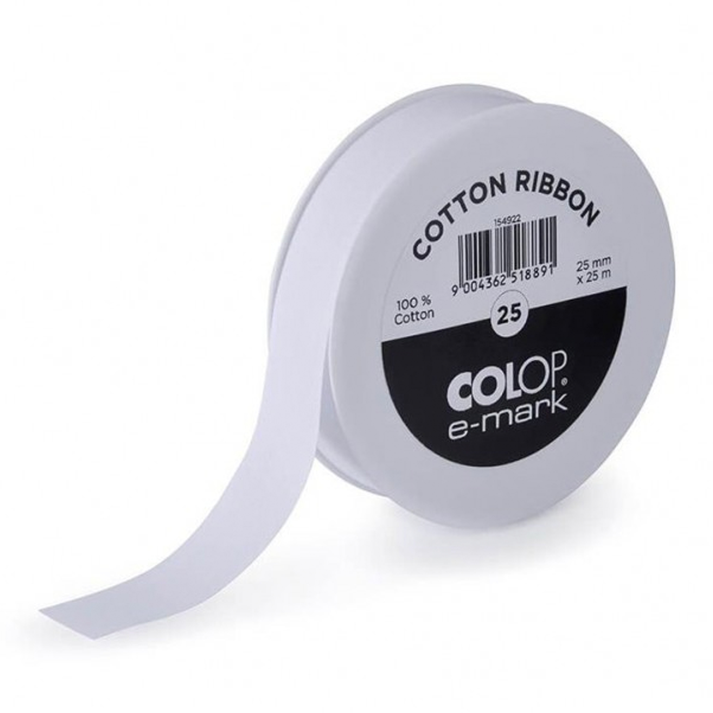 Colop Cinta e-mark® - Ancho 25 mm de Algodón para Impresión Personalizada