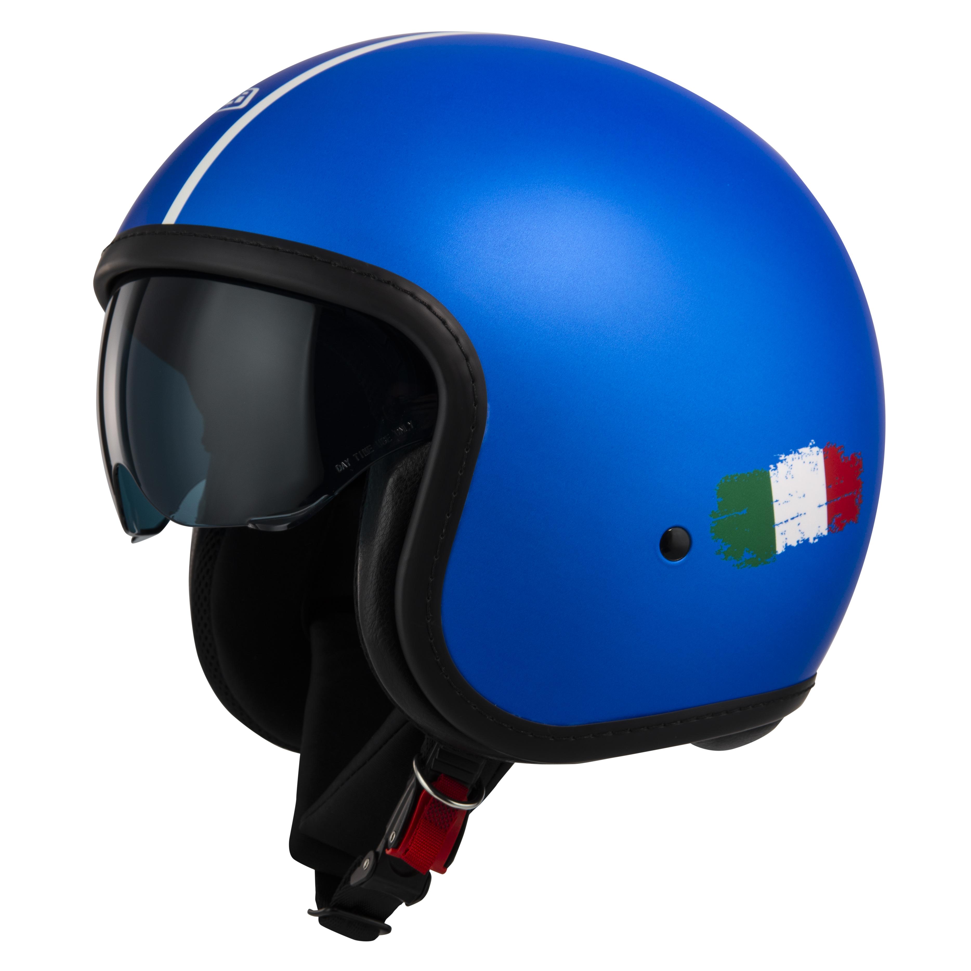 NZI Casco de Moto Jet Rolling 4 Sun | Diseño Gráfico Personalizado - Homologación UNECE R.22.05