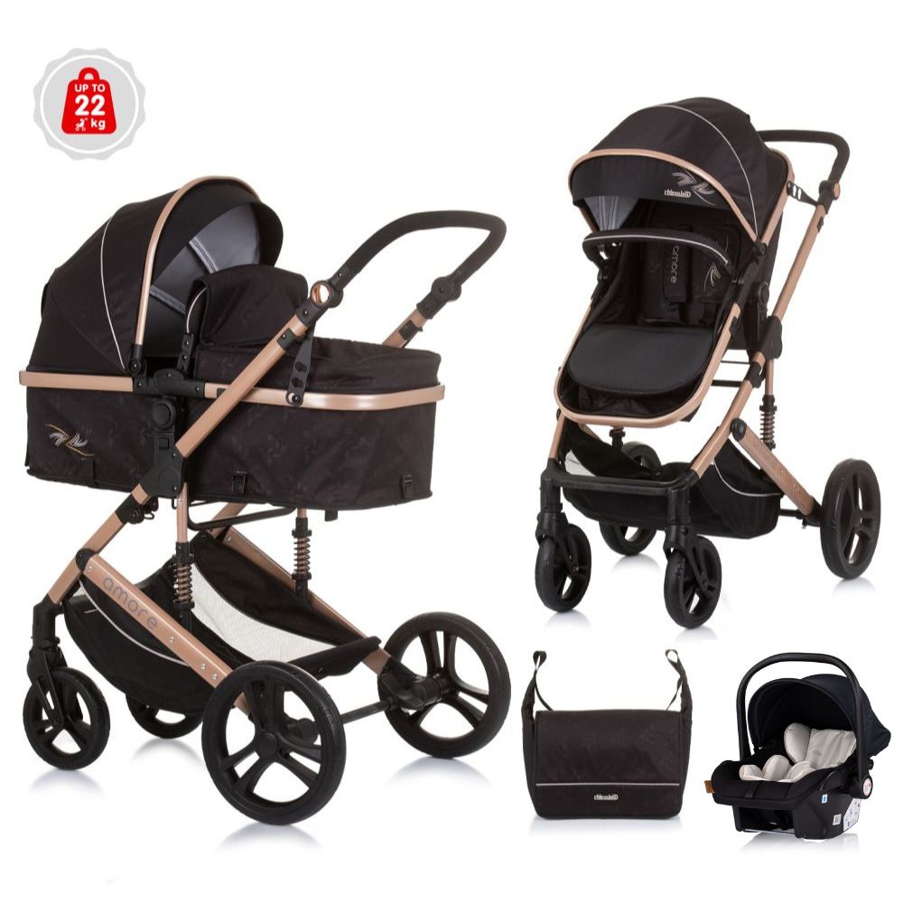 CHIPOLINO Carrito de Bebé Trío convertible AMORE hasta 22 kg de Chipolino