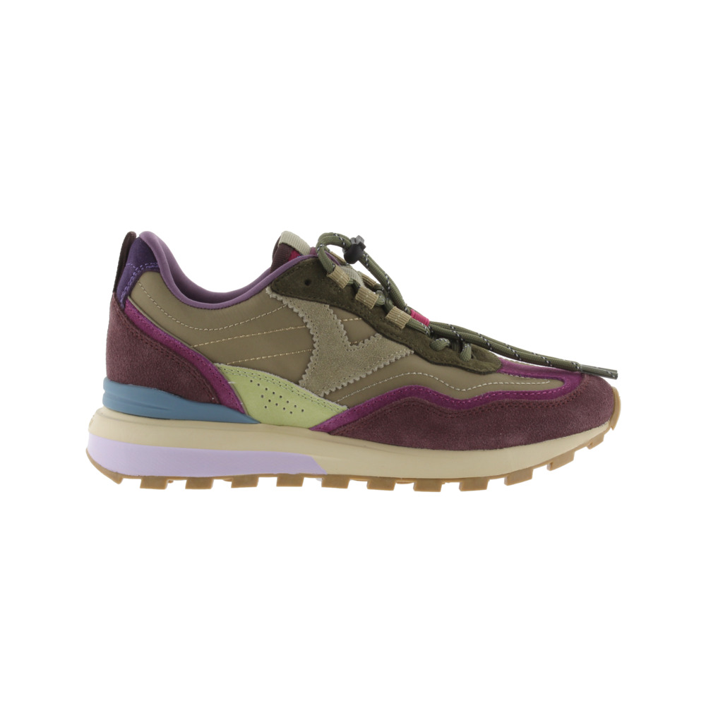 Victoria Luna Zapatillas de nylon con piezas de serraje y suela dentada 1156118