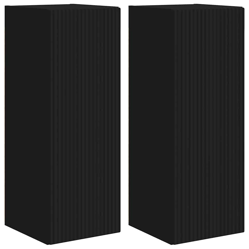 vidaXL Mueble de TV Montado en la Pared 2 uds. Madera de ingeniería Multicolor