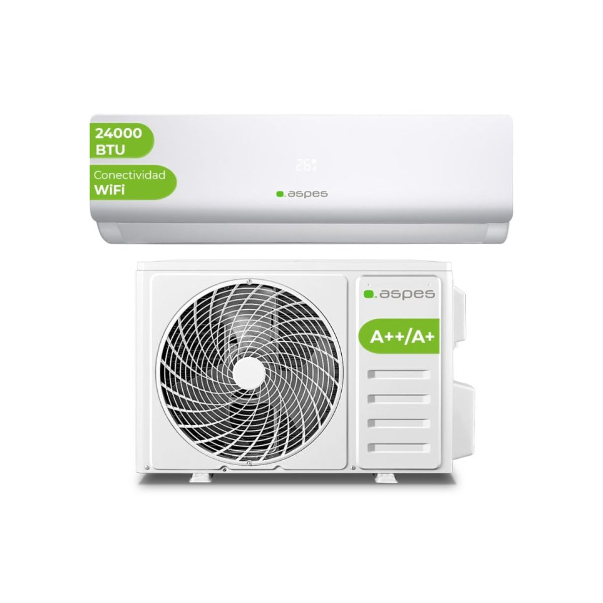 Aire acondicionado Split Aspes AAAS2400W 6000 frigorías R32 WiFi A blanco