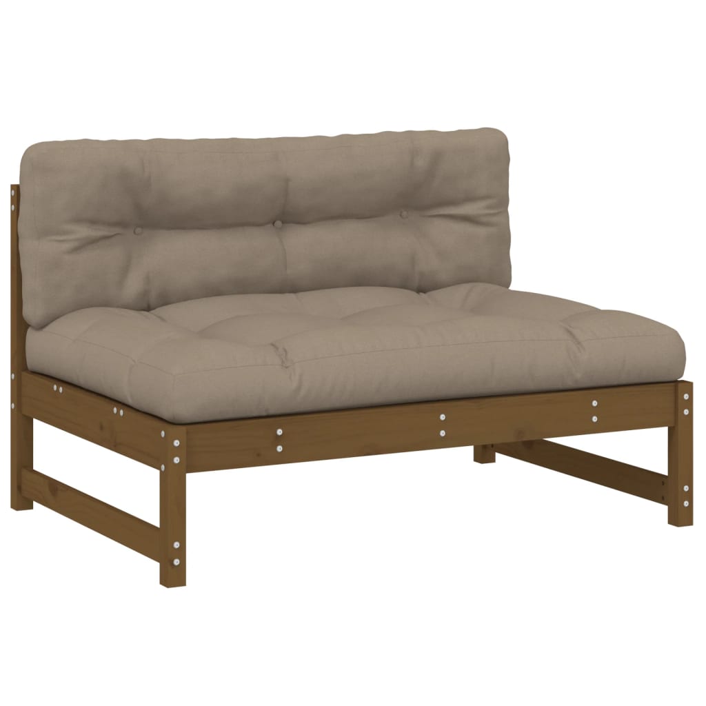 Vidaxl Sofá Central Madera Maciza de Pino 120x80 Cm Pino Natural