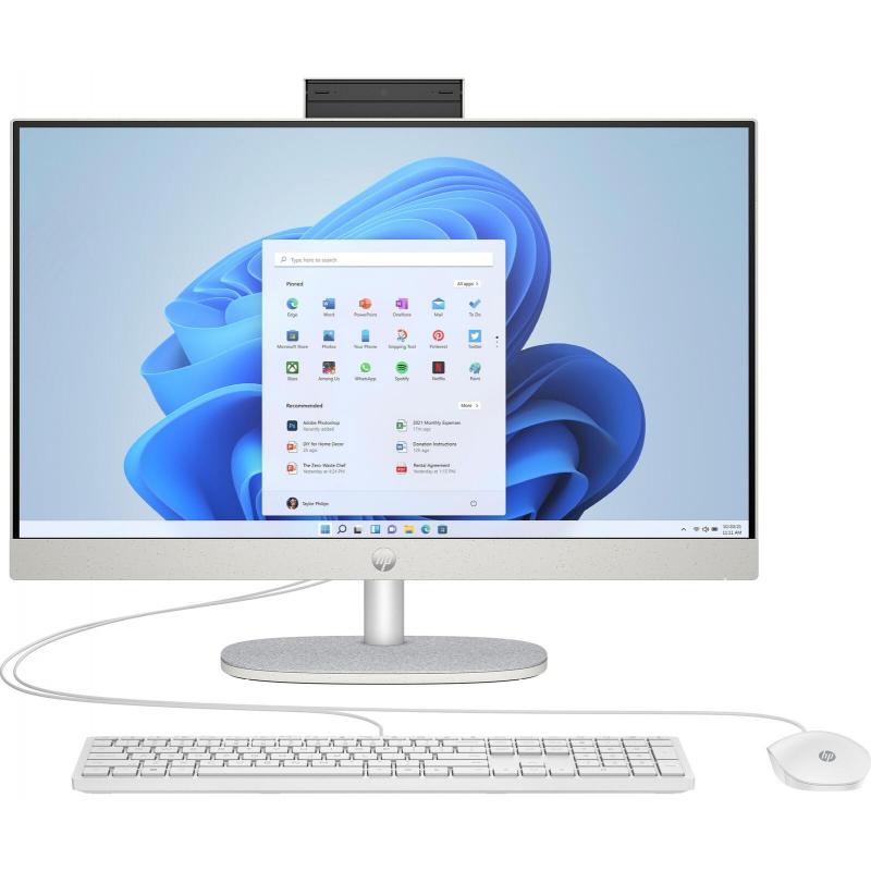 PC todo en uno HP 24-cr0006ng de 60,5 cm (23,8 pulgadas) (AMD Ryzen™ 5 7520U, 16GB de RAM, 512 GB SSD, Full HD, Win11 Home)