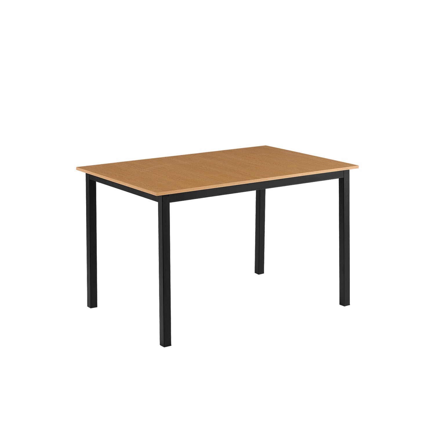 Mesa de comedor rectangular elba y natural y negro y madera para hogar moderno mueble de almacenaje  - Homekit