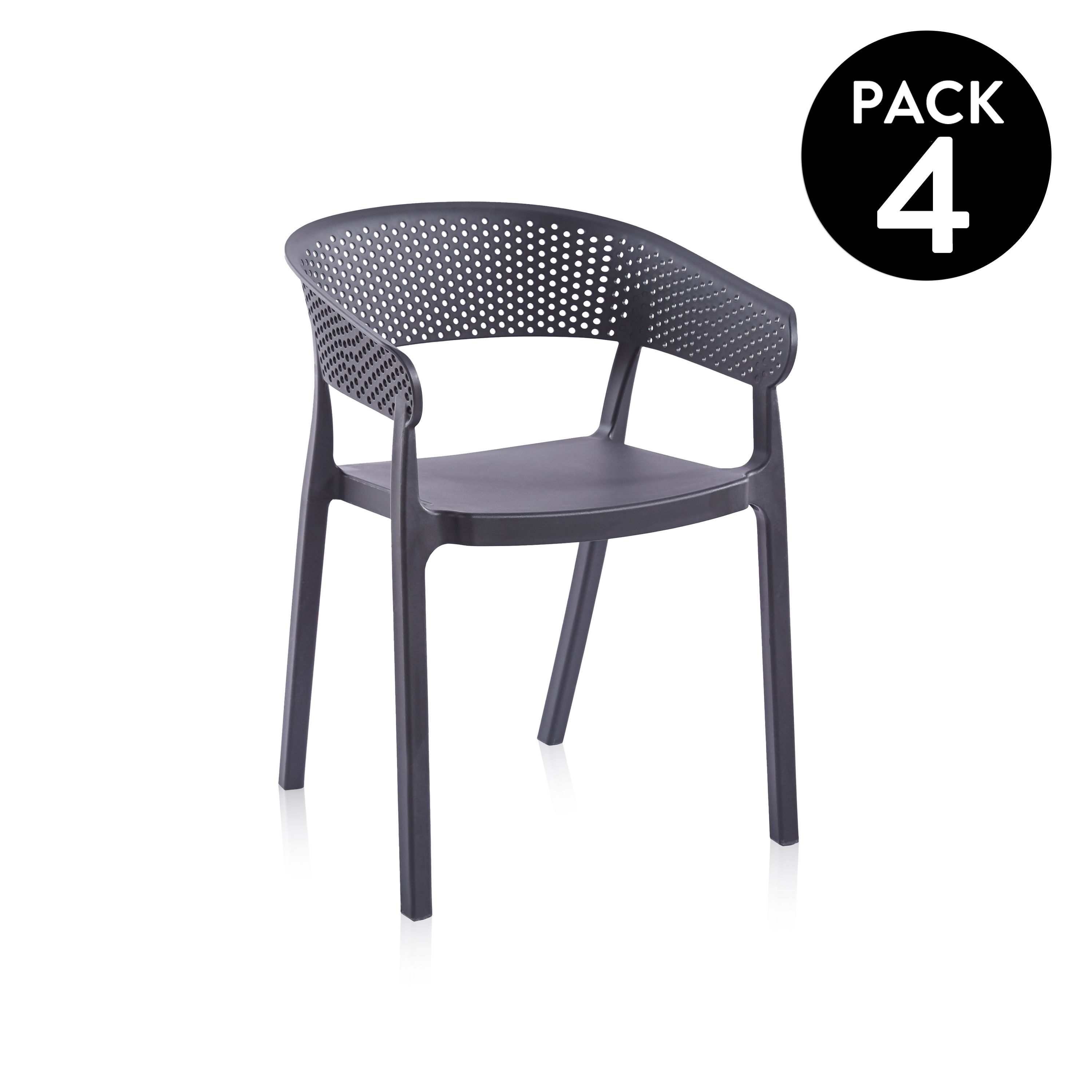 duehome - Pack 4 sillas de exterior Diza