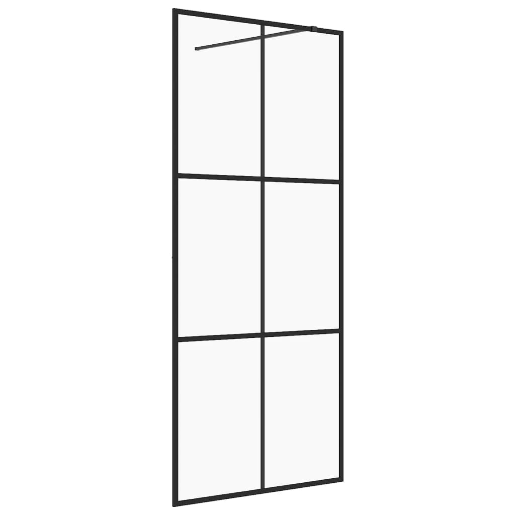 vidaXL Mampara de Ducha Accesible Vidrio ESG 80x195 cm Cabina Color Negro,  Blanco,  Plateado y mas