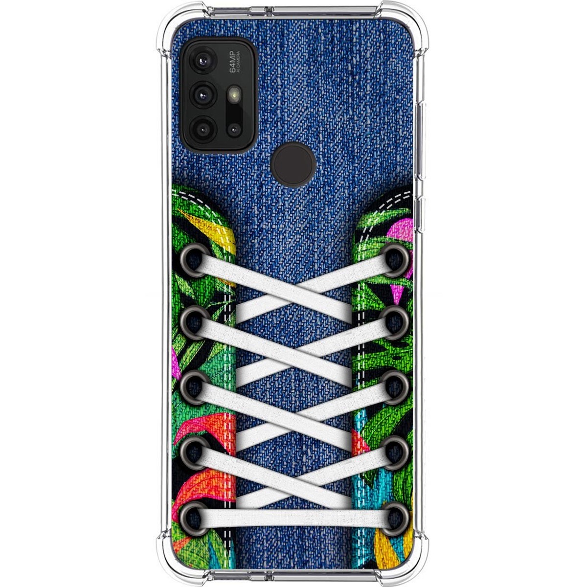 Tumundosmartphone Funda Silicona Antigolpes para Motorola Moto G10 / G20 / G30 diseño Zapatillas 13 Dibujos