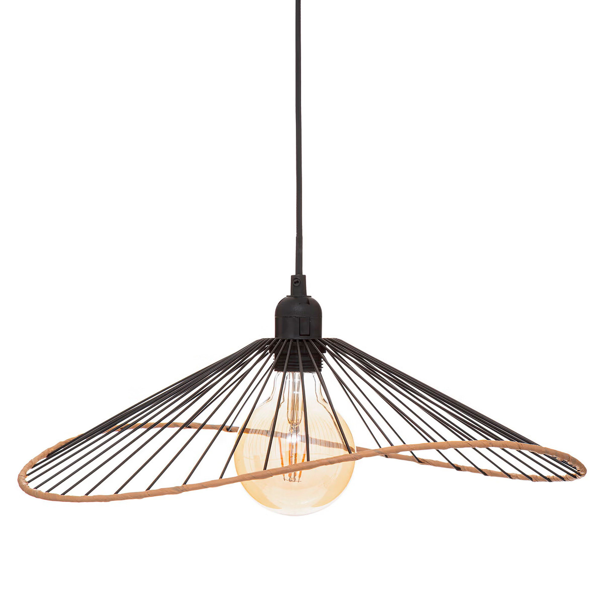 Atmosphera Lámpara Colgante Metal Negra D45 Forma Voluptuosa