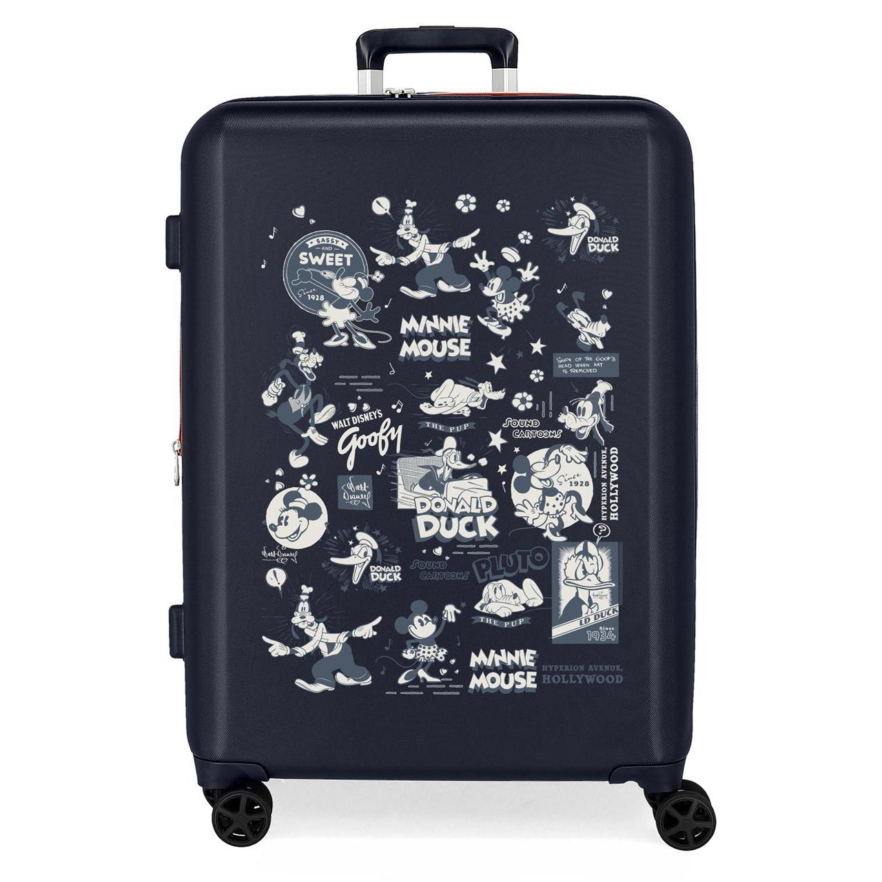 Disney Mickey Maleta Mediana ABS Rígida Disney 100 Special Shine Azul