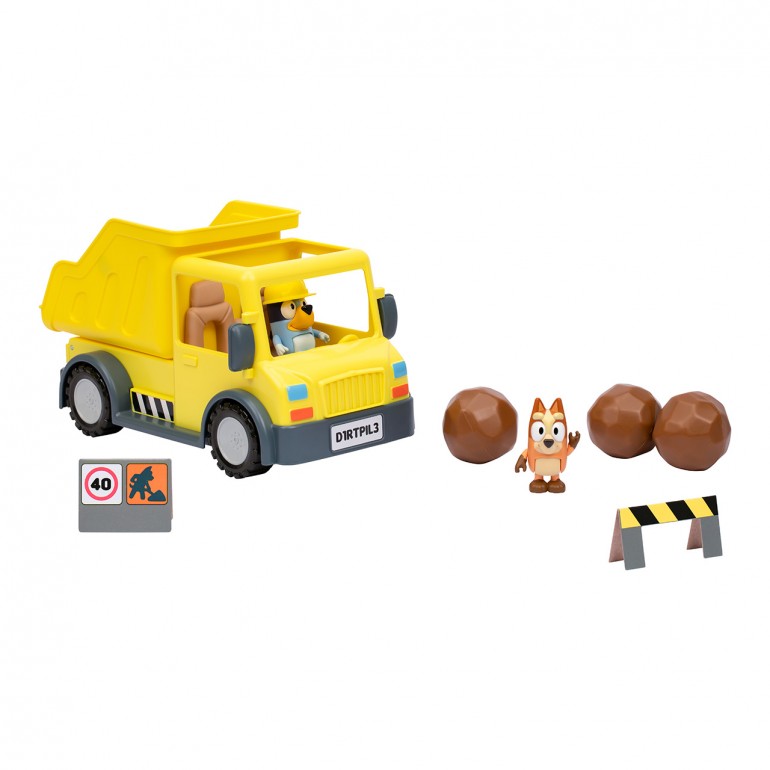 CPA Toy Camión amarillo con volquete Bluey