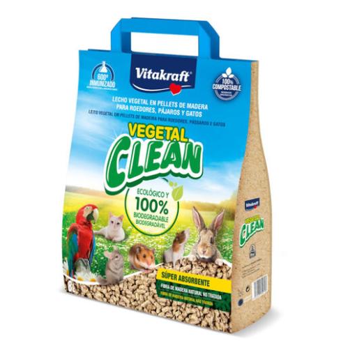 Vitakraft Lecho Vegetal Clean para Gatos, Roedores y Pájaros - 8 L8