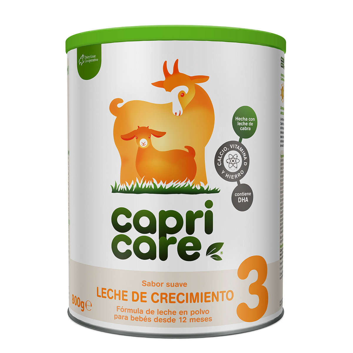 Capricare 3 Leche de Crecimiento +12 Meses a Base de Leche de Cabra – Digestión Suave – DHA, Vitaminas y Minerales