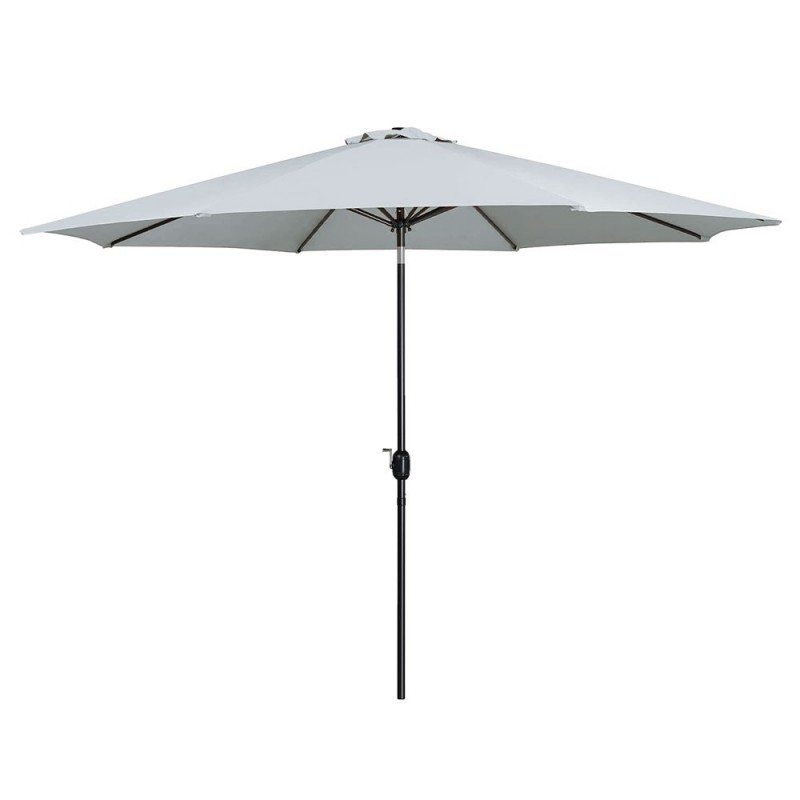 Marbueno Sombrilla Acero 8 Varillas 300 cm Polyester Blanco Jardín