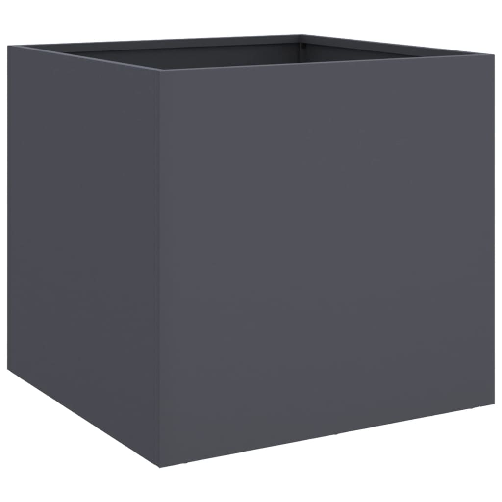 vidaXL Jardinera acero gris antracita 49x47x46 cm