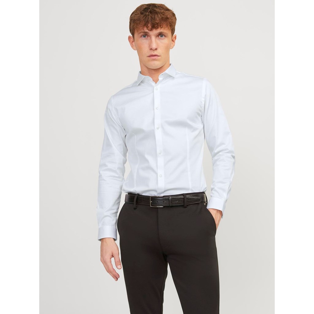 Camisa Vestir Super Slim Fit para Traje en color Blanco