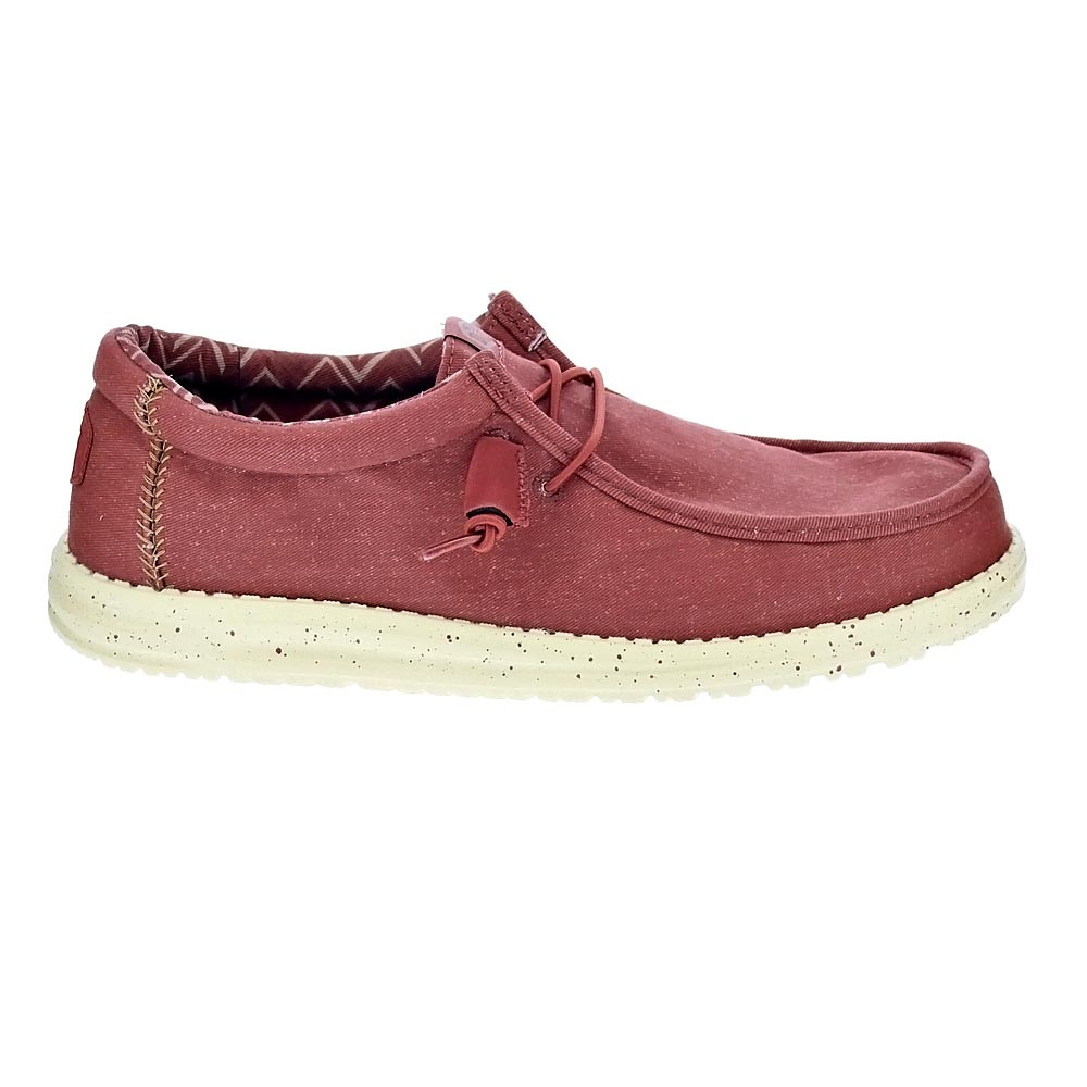 Hey Dude Hombre Mocasines modelo Wally Stretch Rojo