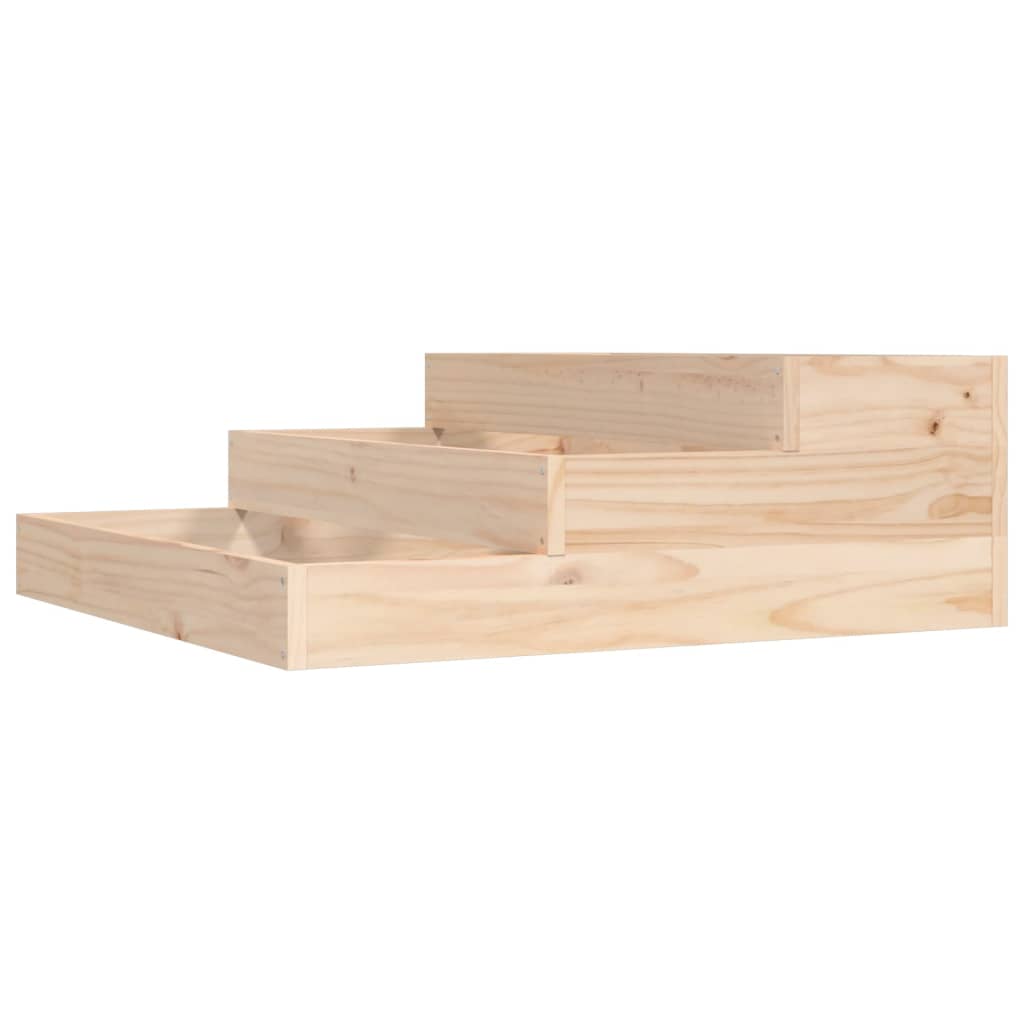 vidaXL Jardinera de madera maciza de pino 78x78x27 cm Color Pino natural,  Pino blanco,  Pino gris y mas