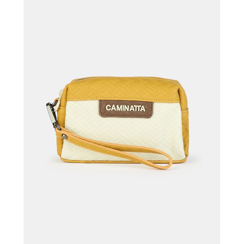 CAMINATTA NECESER MUJER NAPOLI MOSTAZA 15X10 NAPOLI 15x3x10 Cms.