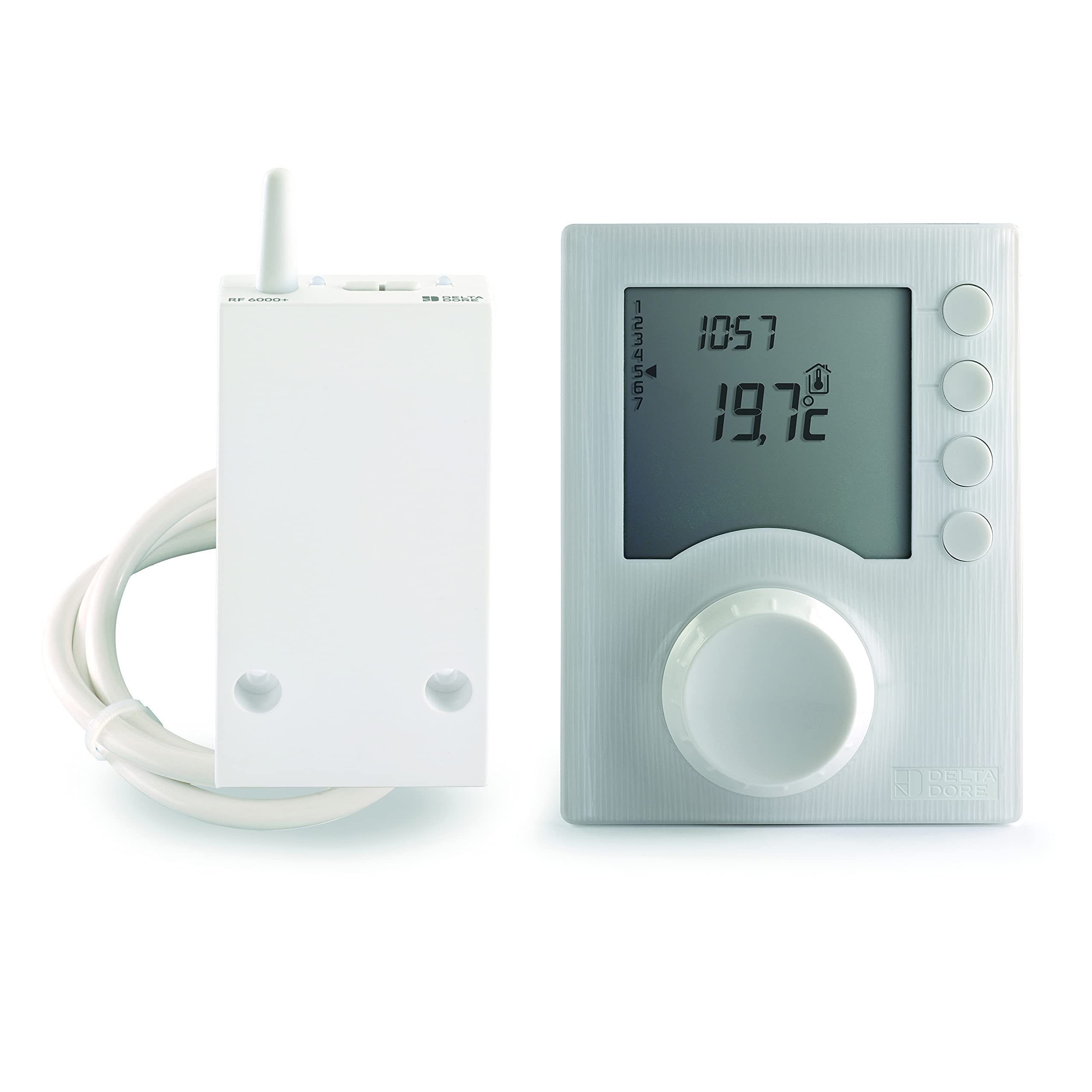 Termostato de ambiente Delta Dore Tybox 137+ para calefacción centralizada. Programación  Gestión de la temperatura - 6053073