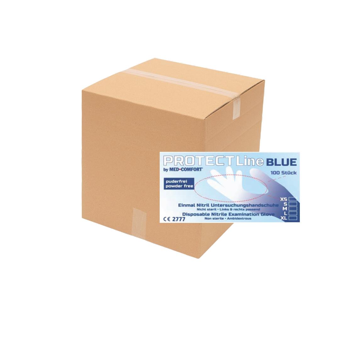 ENVIO GRATIS - LIQUIDACION STOCK CADUCIDAD Guantes de Nitrilo Azul PROTECT LINE BLUE By Ampri PACK 10 CAJAS de 100