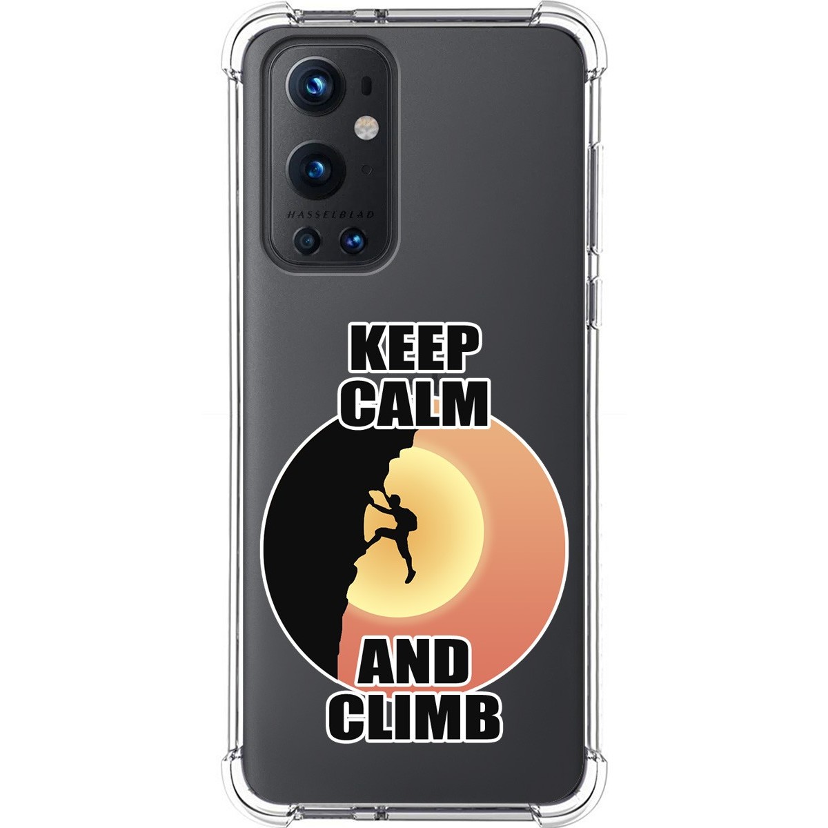 Tumundosmartphone Funda Silicona Antigolpes para OnePlus 9 Pro 5G diseño Hombre Escalada Dibujos