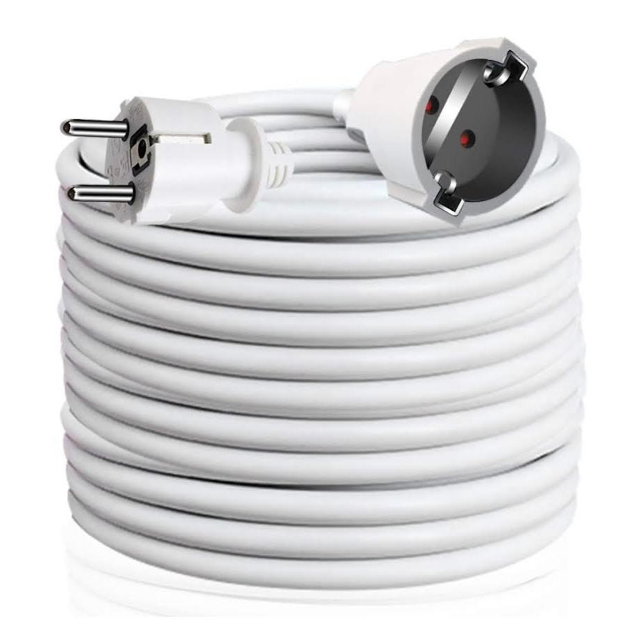 Alargador de 5 enchufes con interruptor y cable de 3 m, 16a/250v 3680w,  base, regleta para hogar, oficina (Blanco)