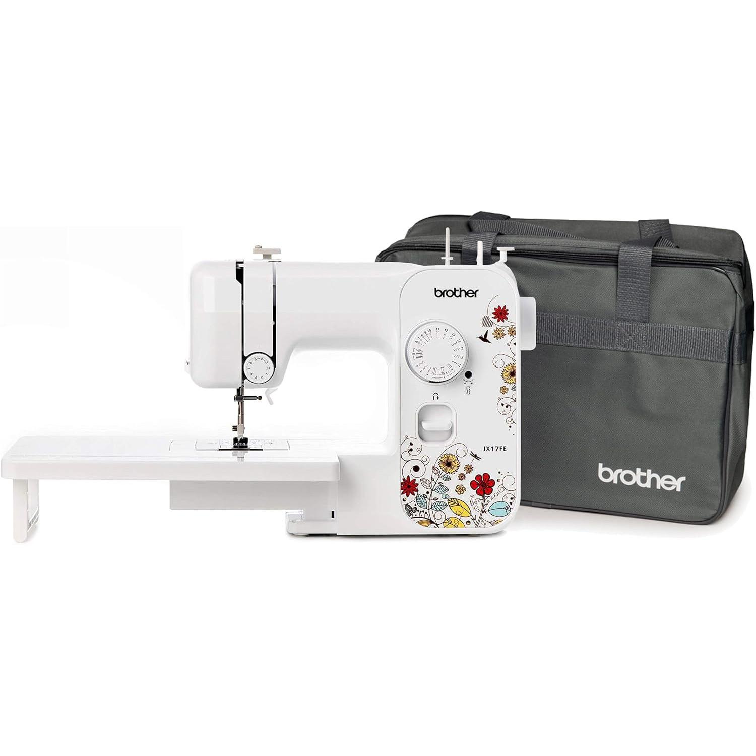 Brother JX17FE (Fantasy Edition) - Máquina de Coser Eléctrica, Portátil, 17 Puntadas de Costura, Fácil de Usar y Práctica + Mesa de extensión y Bolsa
