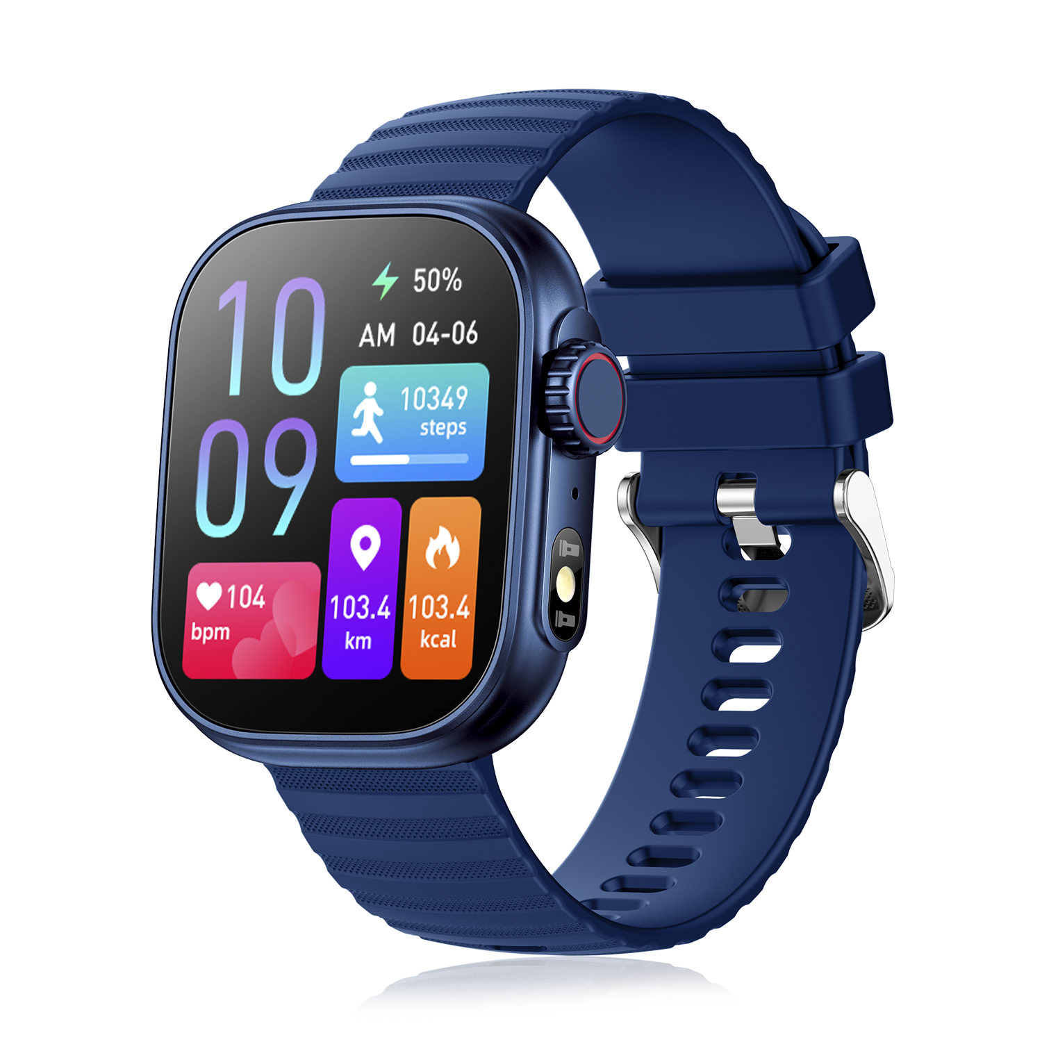 DAM. Smartwatch ZW39 con notificaciones de Apps, llamadas Bluetooth. Medición de tensión y oxígeno en sangre. 3,7x1,1x4,7cm
