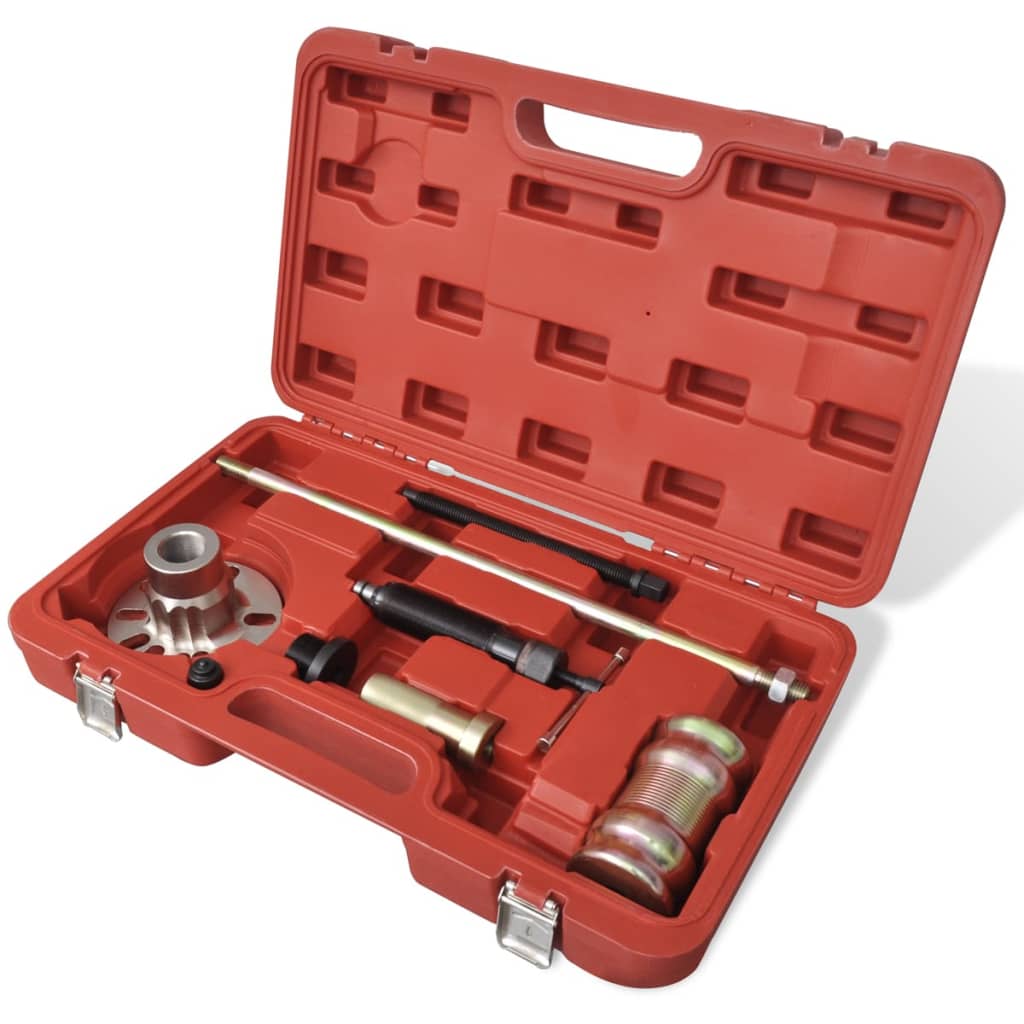 vidaXL Extractor de cubo Rueda hidráulica con Set de martillo 10 Ton