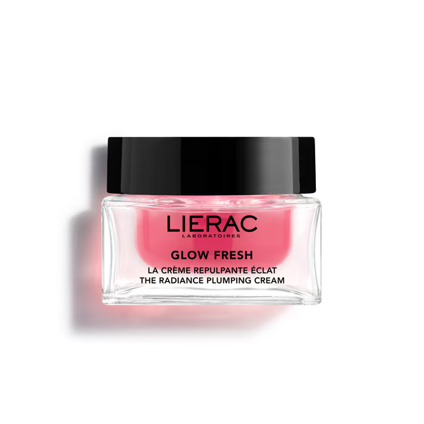 Lierac - Crema repulpante Glow Fresh 50 ml para rostro, cuello y escote con ácido hialurónico, escualano y extracto de tulipán antioxidante para piel normal a seca
