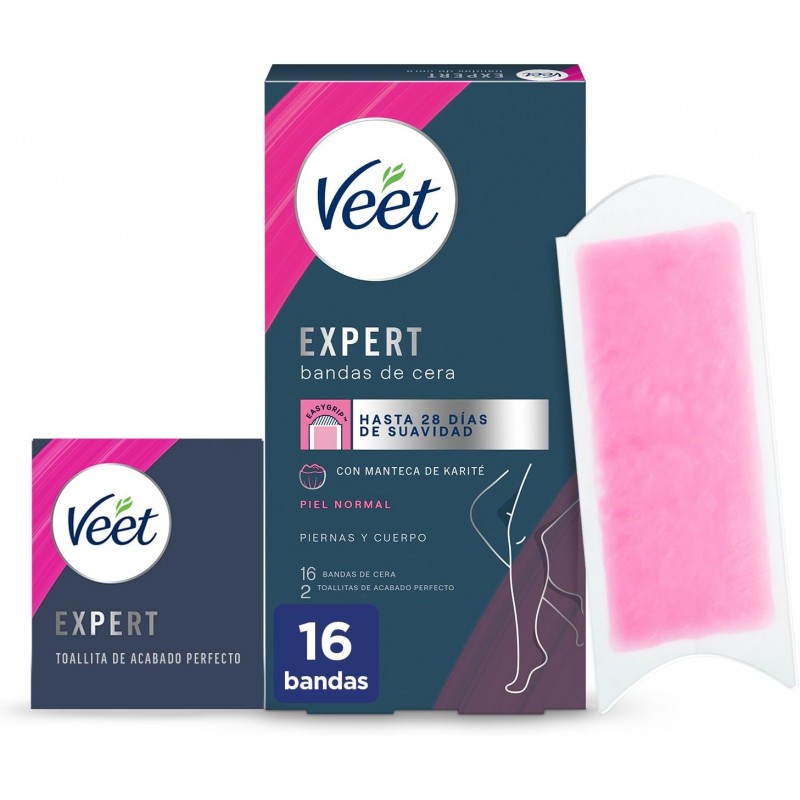 Veet - Pack Veet Expert Bandas de Cera Fría Facial + Piernas