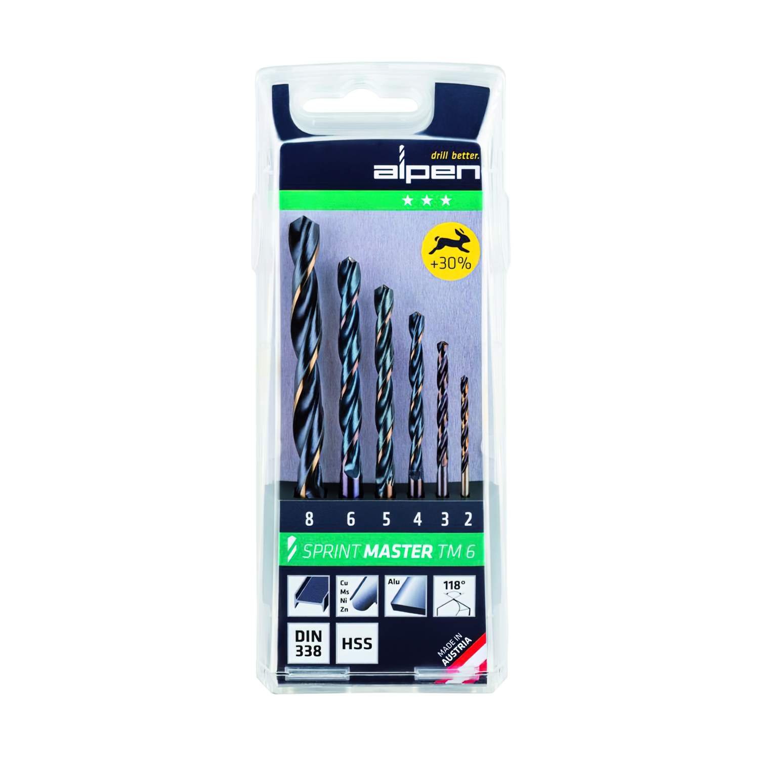 SANCO STORE - ALPEN Estuche Brocas Alpen Hss Sprint Master 6 Piezas