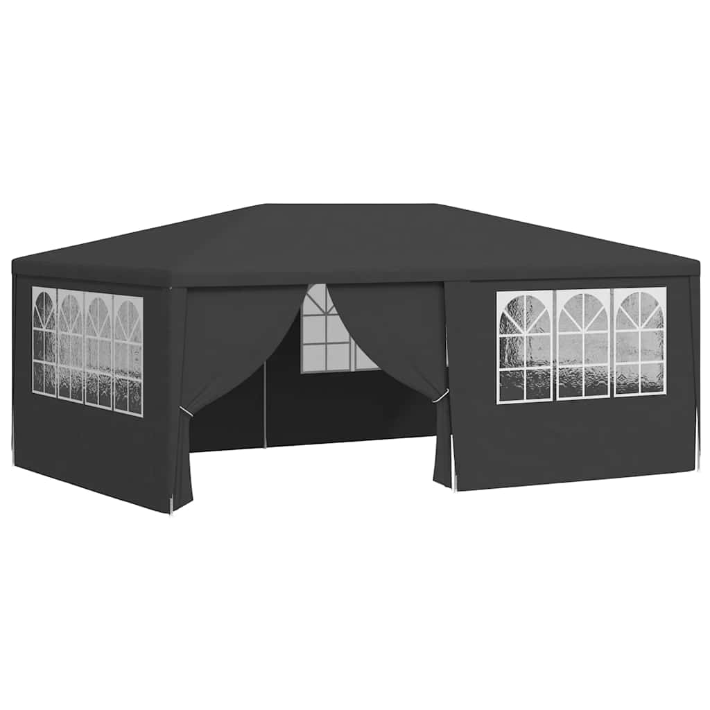 vidaXL Carpa profesional para fiestas con paredes gris 90 g/m² 4x6 m