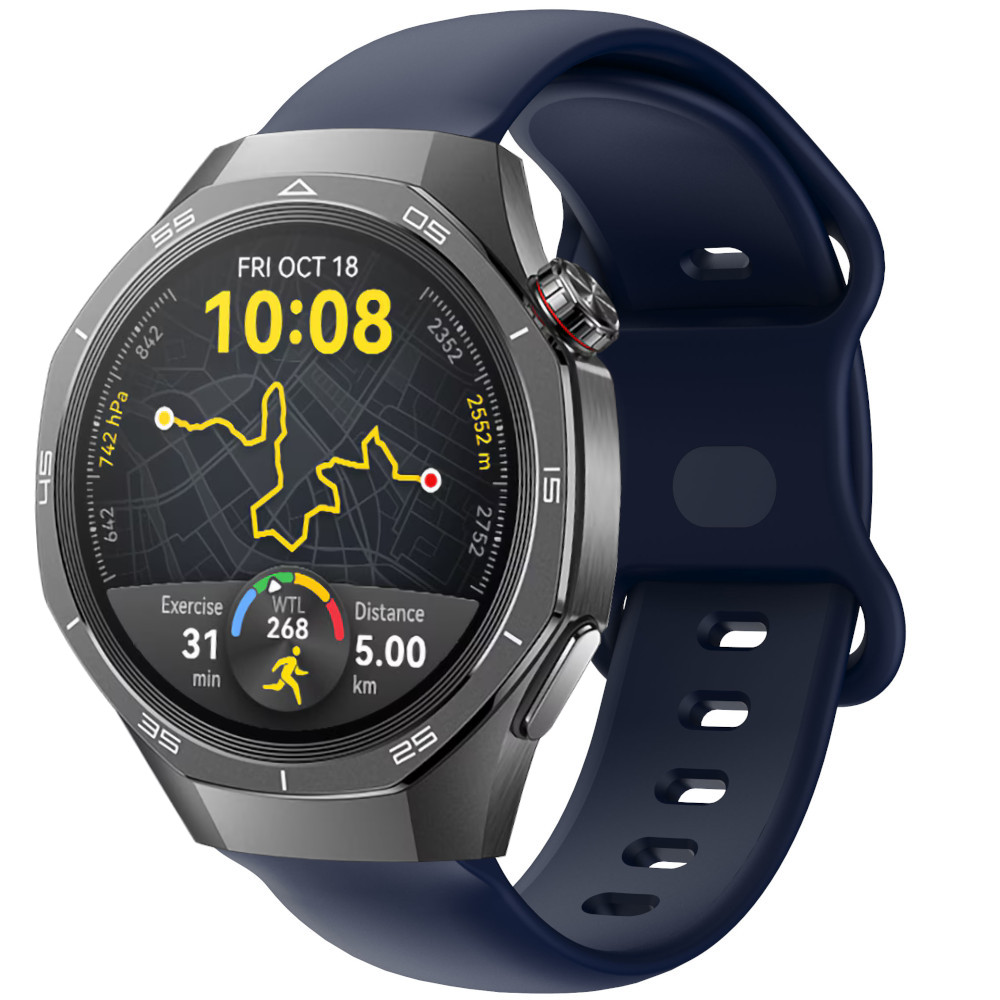 Correa de silicona para Huawei Watch GT 5 - 46mm / GT 5 - 46mm / GT 4 - 46mm / Amazfit GTR 4 / Bip 5 / Garmin Vivoactive 4, Diseño Doble Aro Ancho 22mm