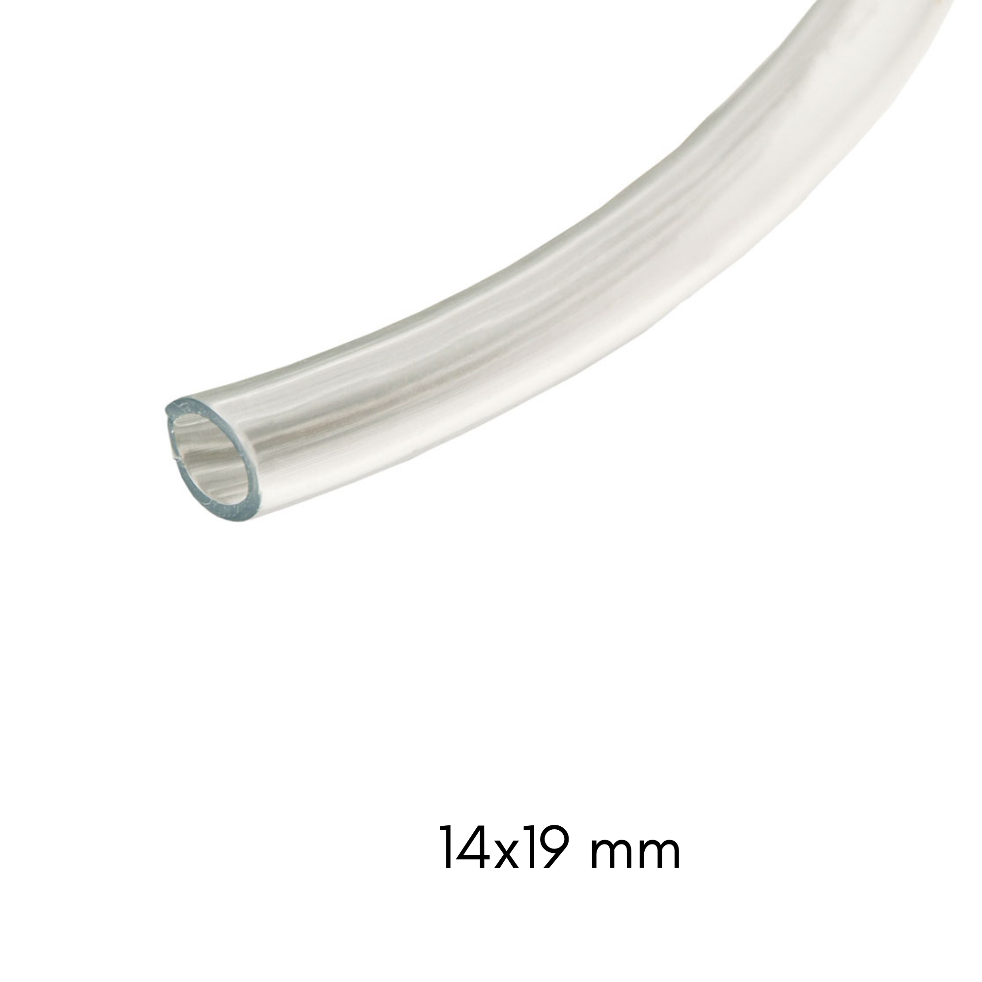 Cofan | Manguera monocapa cristal | Fabricada en PVC transparente | Con varias medidas de diámetro y longitud