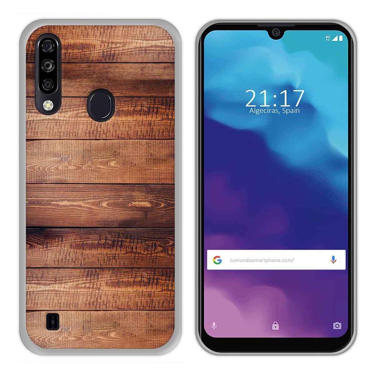 Tumundosmartphone Funda Gel Tpu para ZTE Blade A7 2020 diseño Madera 02 Dibujos