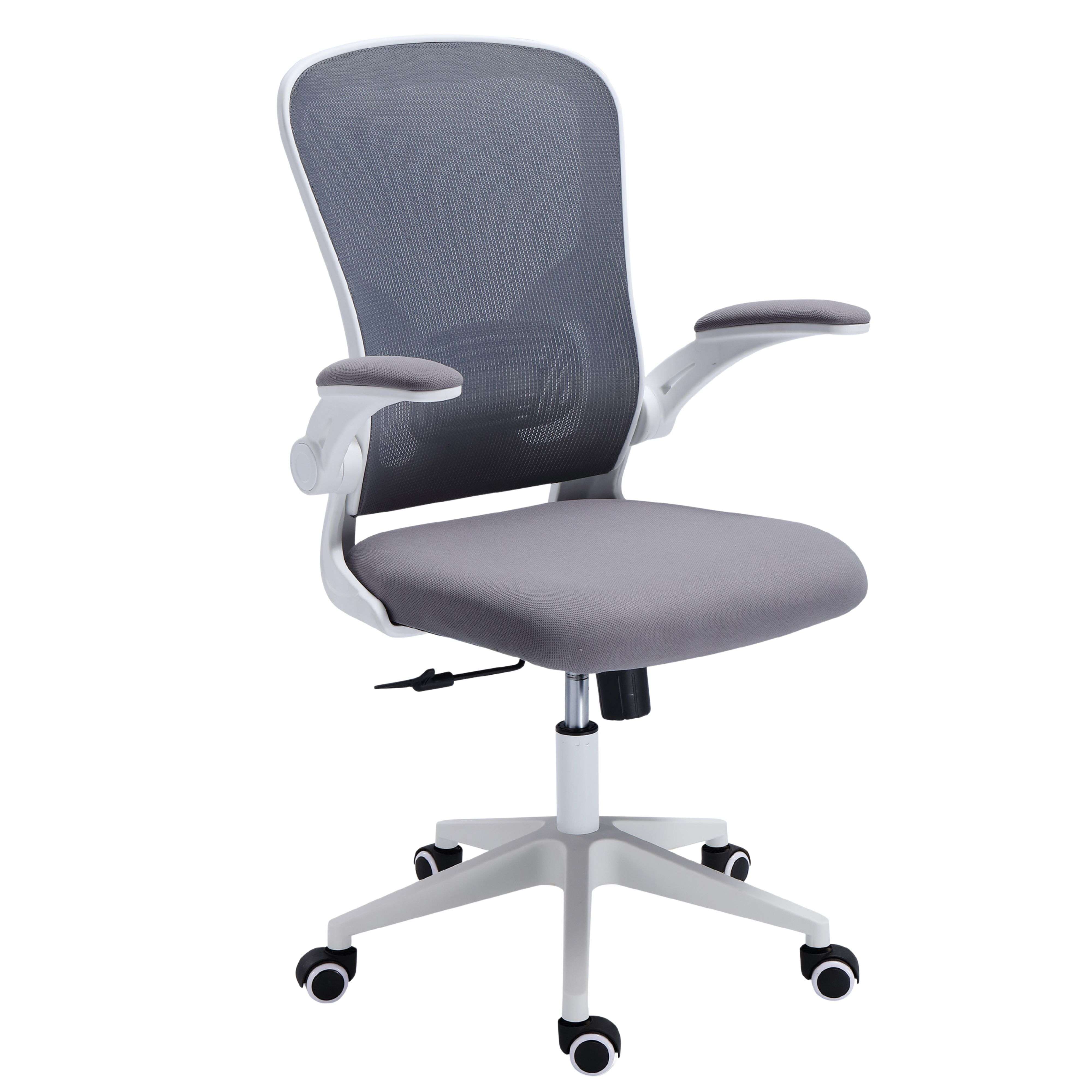 Miroytengo Silla Oficina Estudio Lexi Giratoria en Color Negro o Gris/Blanco con Ruedas, Traspirable, Regulable y con Reposabrazos 66x108x64 cm