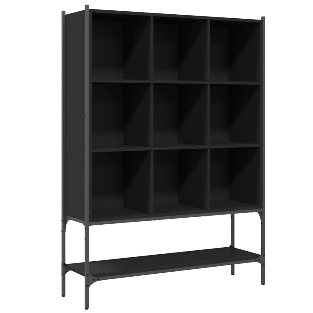 Vidaxl Estantería de Madera 102x30x141,5 Cm Negro - Almacenaje para Oficina, Estudio, Sala de Estar, Dormitorio