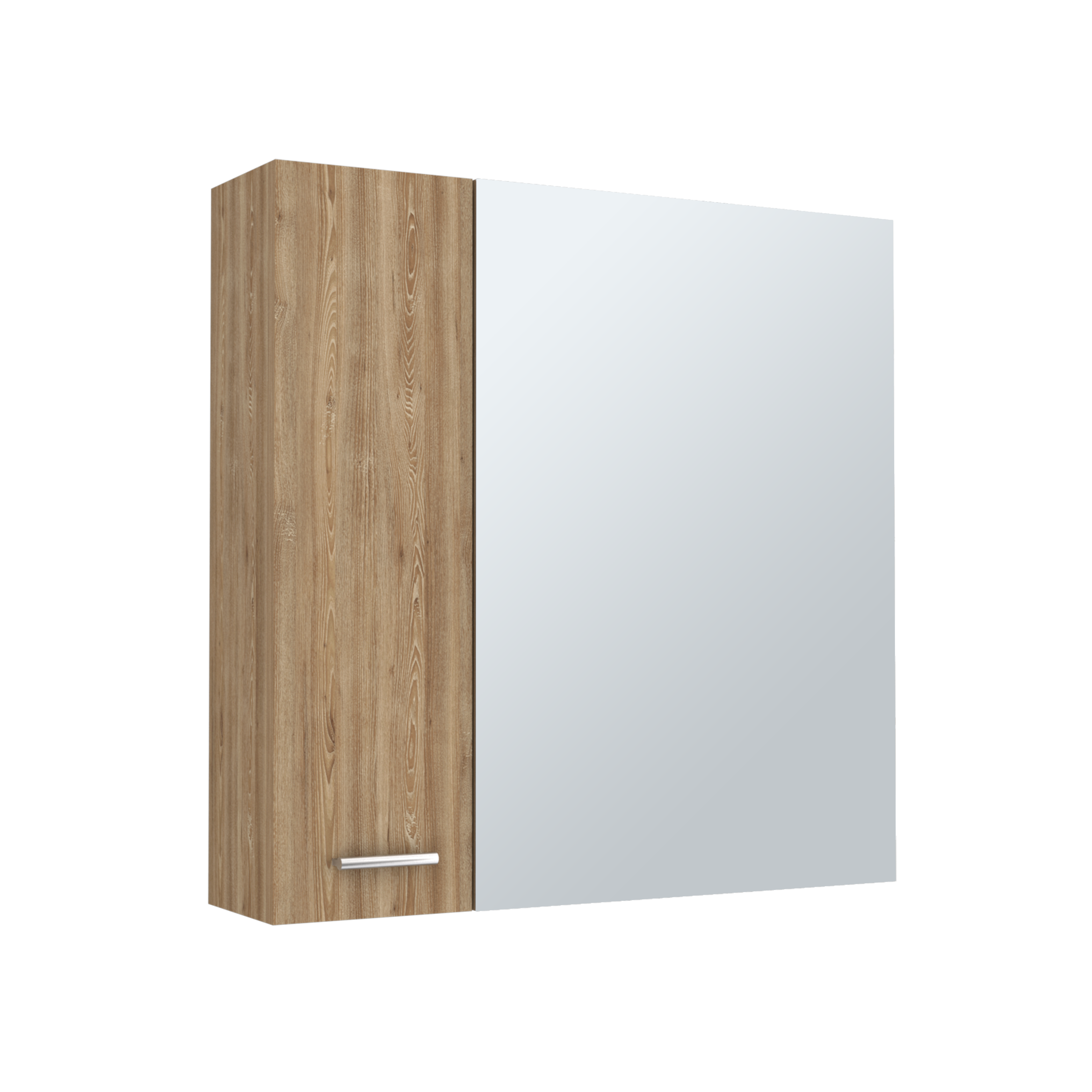 TUHOME Armario de Pared con Espejo de Barcelona, con estantes, Miel Madera manufacturada  Baño-Almacenamiento