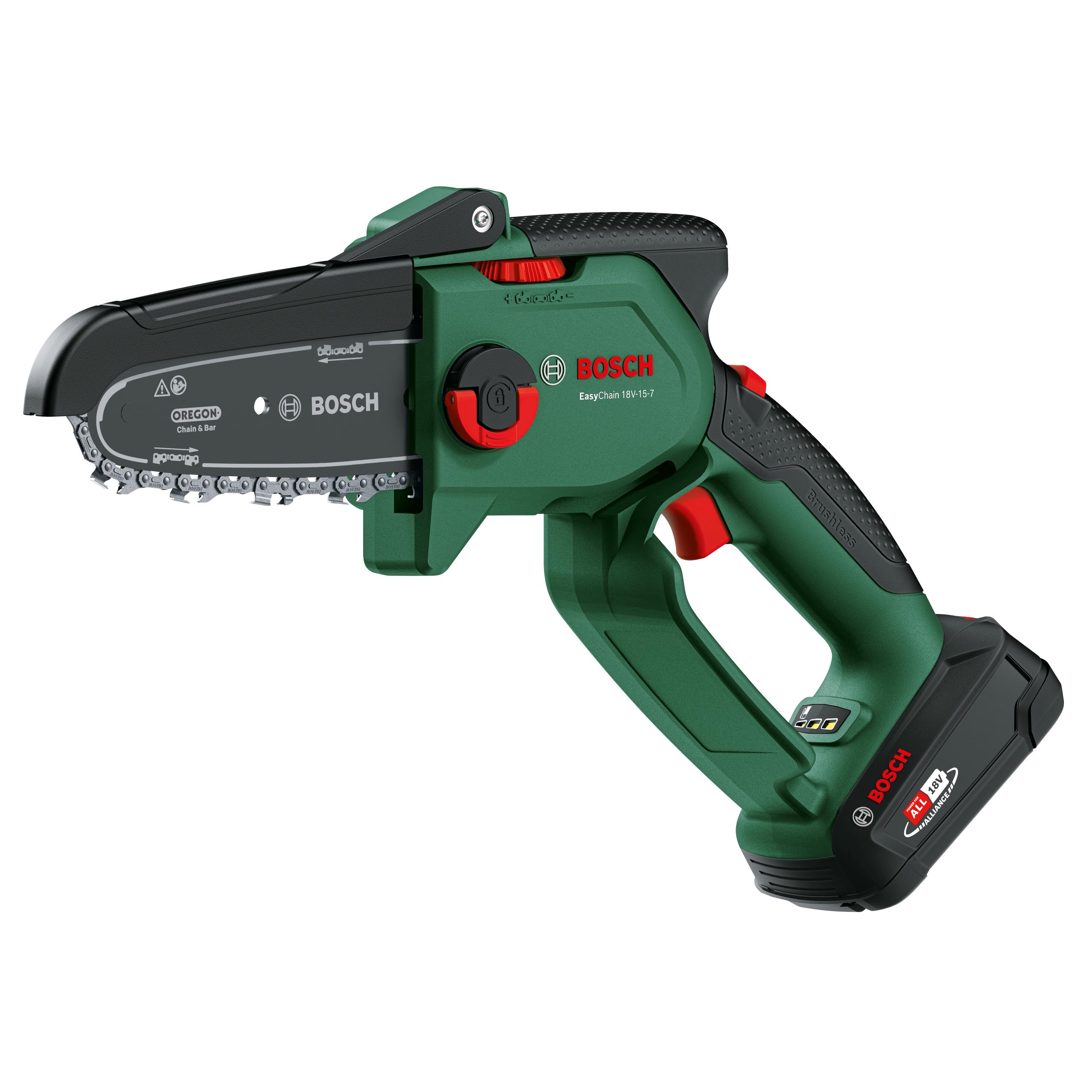 Bosch - Sierra de Cadena a Batería - EasyChain 18V-15-7 - 18V, Espada de 15 cm, Incluye 1 Batería 2.5Ah y Cargador