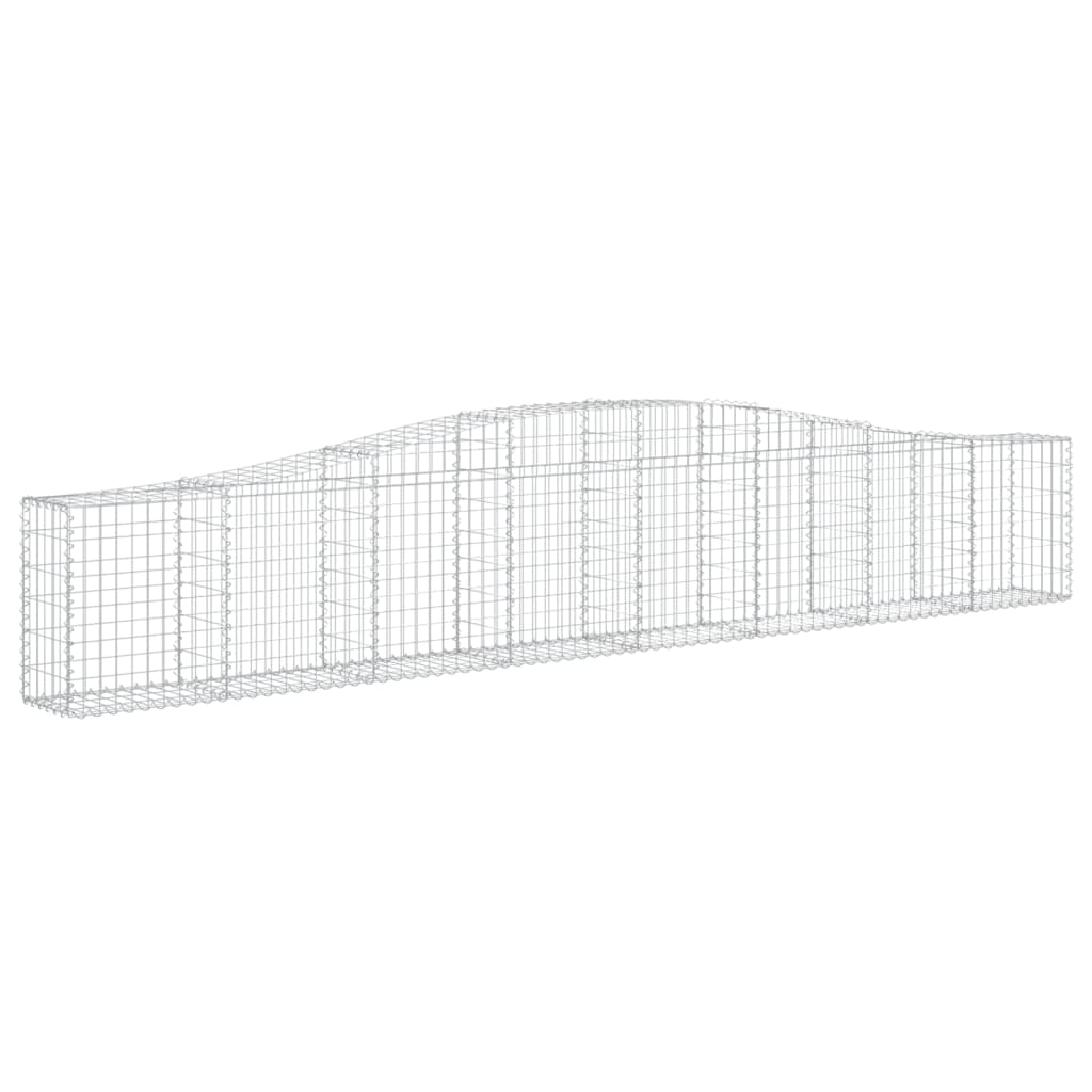vidaXL Cestas de gaviones 10 uds forma de arco hierro 400x30x60/80 cm
