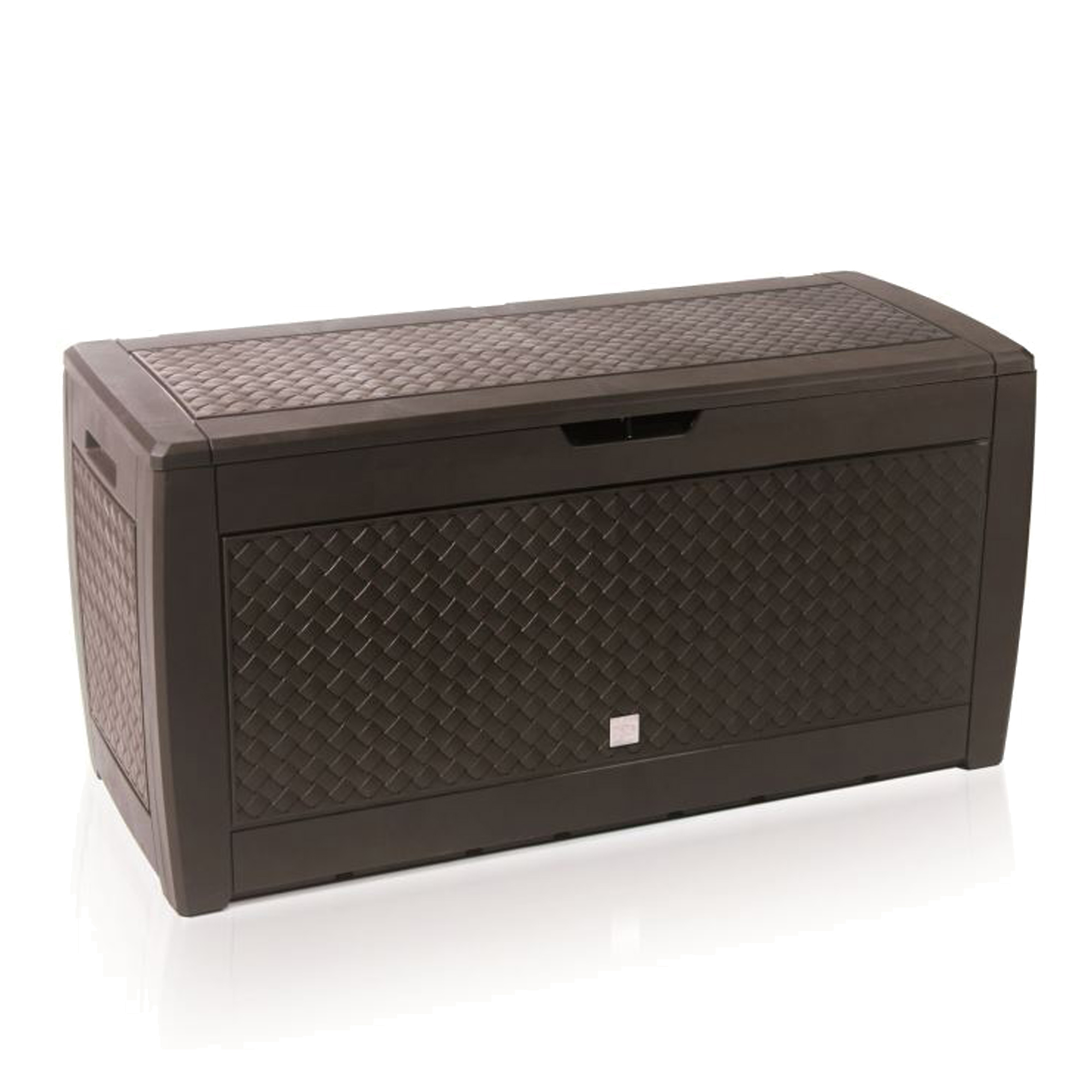 Baul de jardin 310 litros Boxe Matuba en color chocolate 119 x 48 x 60 cm