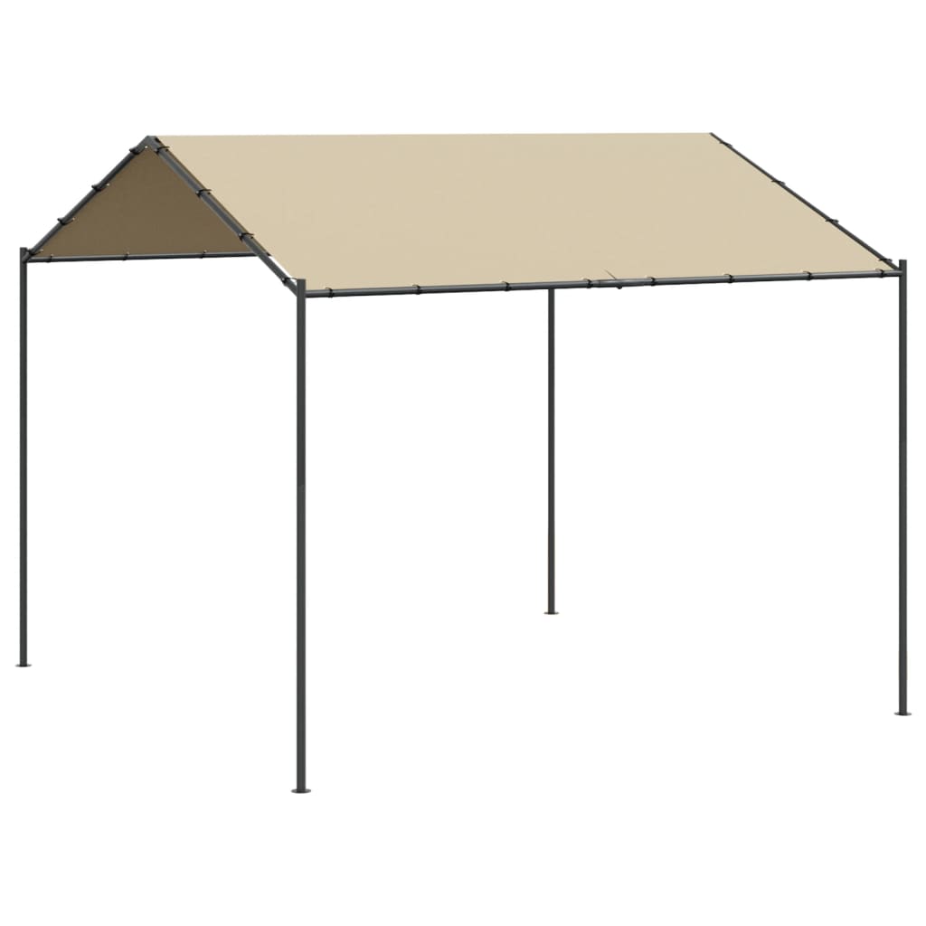 Vidaxl Carpa Acero y Tela Beige 4x4 M Resistente Al Agua