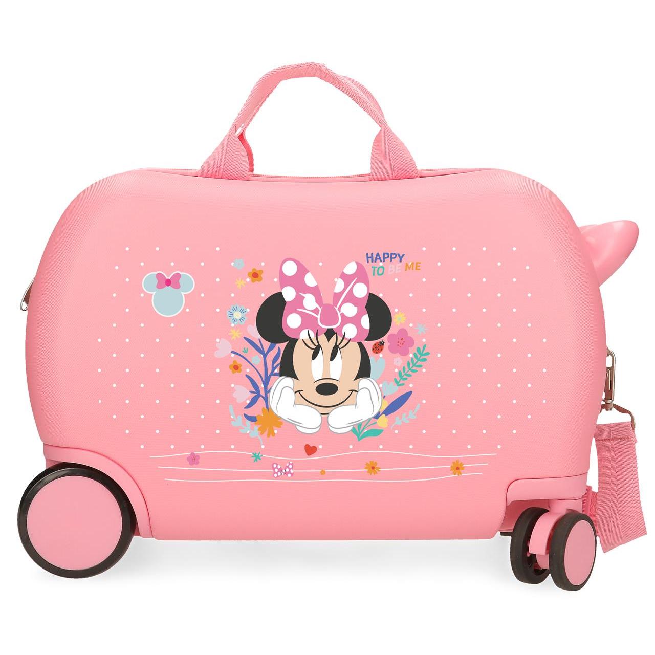 Maleta Infantil Disney Minnie happy to be me rosa 31x45x20cm