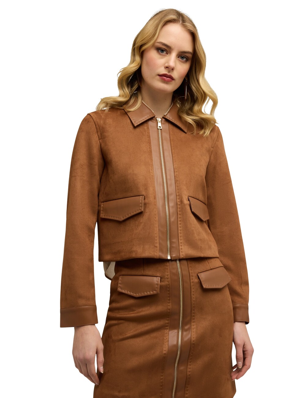 Motivi - Chaqueta corta con cremallera y bolsillos